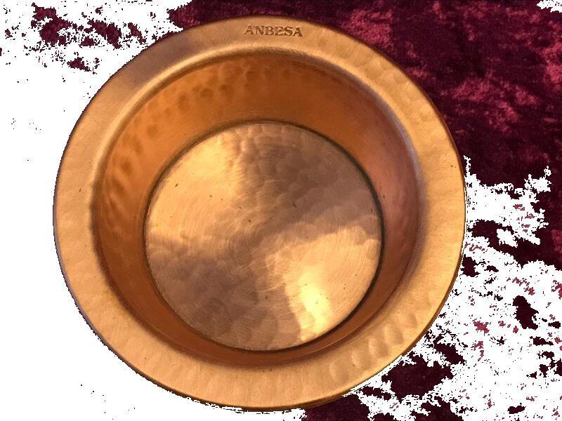 Diffusore esagonale per olii essenziali in legno zebrano e coppa in rame, 1 pz - immagine 5